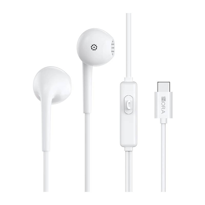 1Hora Type-C 3.5mm Earphones AUT124 (White)