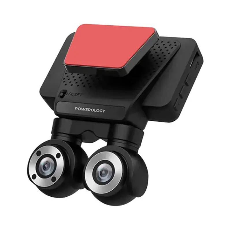 Powerology 4K Car Dash Camera, Dual Lens (P4KCAM108) Black